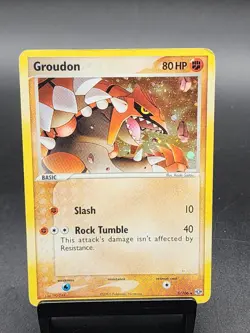 Pokemon Groudon Ex Emerald 5/106 Rare Holo TCG - HP/Damage - Image 1