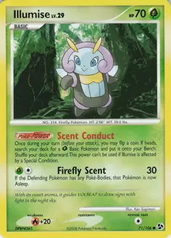 Illumise 71/106 Great Encounters Common Normal Pokemon TCG - Image 1