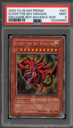Yu-Gi-Oh! Slifer The Sky Dragon Game Boy Advance Secret Rare Promo GBI-001 PSA 9 - Image 1
