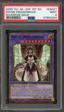 Yu-Gi-Oh! House Dragonmaid Maximum Gold 1st Edition MAGO-EN027 PSA 9 Mint - Image 1