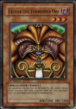 Exodia the Forbidden One MP 1st Ed Euro Print Ultra LOB-E101 Yu-Gi-Oh! - Image 1
