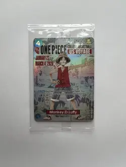One Piece College Basketball US Voyage Monkey D. Luffy Card Sealed *Mint - Image 1