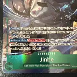 Jinbe (Alt Art) OP11-031 SR - One Piece A Fist Of Divine Speed Foil English - Image 4