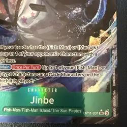 Jinbe (Alt Art) OP11-031 SR - One Piece A Fist Of Divine Speed Foil English - Image 5