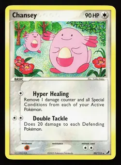 Chansey 20/115 Rare Non-Holo EX Unseen Forces Pokemon Card - Image 1
