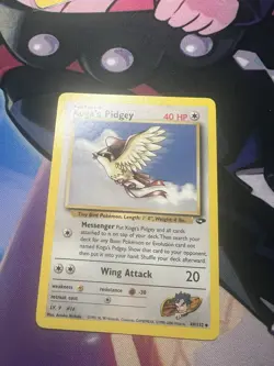Pokemon TCG Koga's Pidgey Card 49/132 Gym Challenge Non-Holo - Image 1