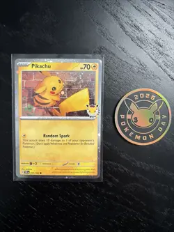 2026 Pokemon Day Stamped Card And Coin (IN HAND) NM 051/162 - Image 1