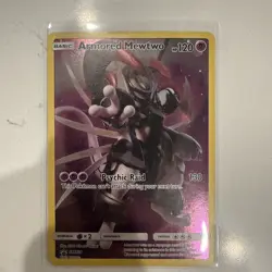 Pokemon Armored Mewtwo Holo Double Swirl Rare Black Star Promo Card SM228 - Image 1