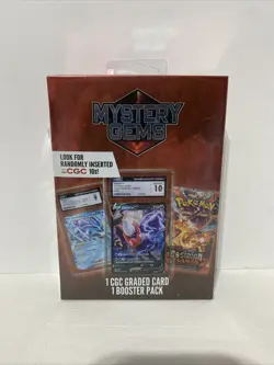 Pokemon Mystery Gems 1 CGC Graded Card & 1 Booster Pack 2025! New Sealed Box Qty - Image 1