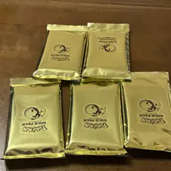 Pokemon Gold Pack Booster Packs Lot 5x Charizard TCG Card Stock - Image 2