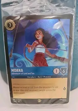 New! Disney Lorcana TCG Moana 26/P2 Promo Cinemark Lorcana Ravensburger Card - Image 1