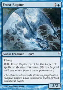 Moderate Play, English MTG Foil Frost Raptor - Foil Coldsnap Magic the Gathering - Image 1