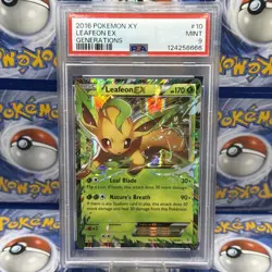 2016 Pokemon XY - LEAFEON EX - Generations - #10 - MINT - PSA 9 - Image 1