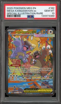 Pokemon Mega Kangaskhan ex Mega Evolution Special Illustration Rare #182 PSA 10 - Image 1