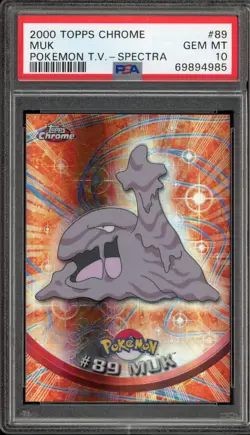 Pokemon Topps Chrome Muk Spectra #89 PSA 10 Gem Mint - Image 1