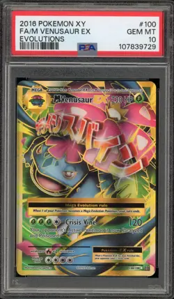 Pokemon M Venusaur EX XY Evolutions Full Art #100 PSA 10 Gem Mint - Image 1