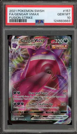 Pokemon Gengar VMAX Fusion Strike Full Art #157 PSA 10 Gem Mint - Image 1
