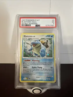 Pokemon TCG Blastoise 2007 Pokemon D & P Holo PSA EX 5 - Image 1
