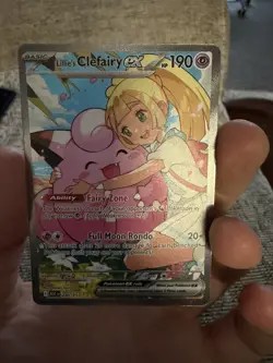 Lillie’s Clefairy EX 280/217 Pokemon Card Near Mint SIR Secret Rare Pack Fresh - Image 1