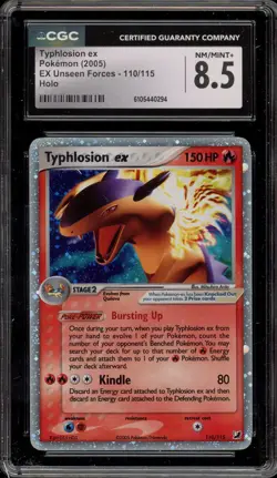 Pokemon Typhlosion ex EX Unseen Forces Holo Ultra Rare #110 CGC 8.5 - Image 1