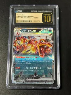 Charizard ex 066/108 Ruler of the Black Flame Japanese CGC 10 Pristine Pokemon - Image 1