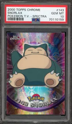 Pokemon Topps Chrome Snorlax Spectra #143 PSA 10 Gem Mint - Image 1