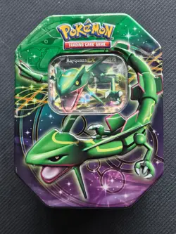 2017 Pokemon TCG Rayquaza Battle Origins Tin "OPENED" - Image 1