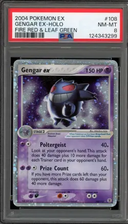Pokemon Gengar ex EX Fire Red & Leaf Green Holo Ultra Rare #108 PSA 8 - Image 1