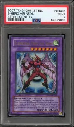 Yu-Gi-Oh! Elemental Hero Air Neos Strike of Neos 1st Edition STON-EN034 PSA 9 - Image 1