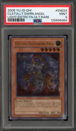 Yu-Gi-Oh! Celestia, Lightsworn Angel Light/Dest. Ultimate Rare LODT-EN024 PSA 9 - Image 1