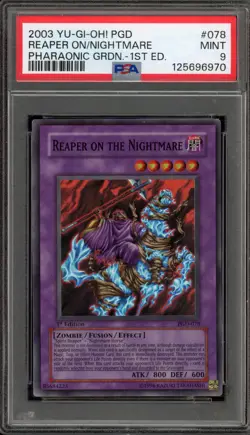 Yu-Gi-Oh! Reaper on the Nightmare Pharaonic Guardian 1st Edition PGD-078 PSA 9 - Image 1