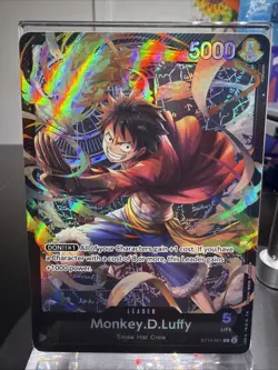 One Piece Monkey.D.Luffy (001) L Starter Deck 14: 3D2Y ST14-001 English Foil NM - Image 1