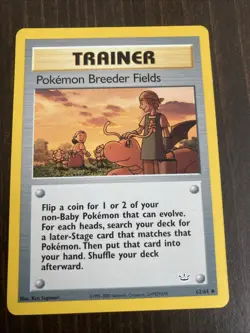 Pokemon Breeder Fields 62/64 Neo Revelation Rare Vintage Pokemon Card - Image 1