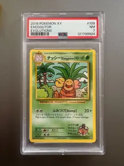 Pokemon Card Exeggutor 109/108 Evolutions PSA 7 NM - Image 1