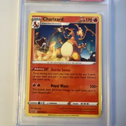 2020 Pokemon Sword & Shield Vivid Voltage Charizard Trading Card PSA 10 025/185 - Image 2
