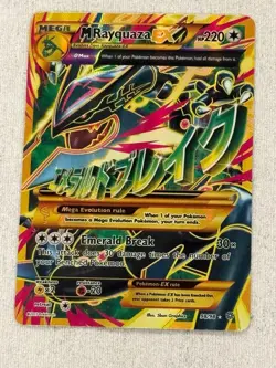 Pokemon Mega Rayquaza EX Holo Full Art Ultra Rare Card Ancient Origins 98/98 - Image 1