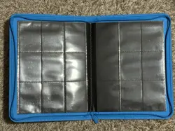 VaultX Binder Neon Blue 9 POCKET Exo-Tec Zip Binder Holds 360 Cards - Image 3
