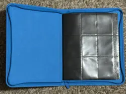 VaultX Binder Neon Blue 9 POCKET Exo-Tec Zip Binder Holds 360 Cards - Image 4