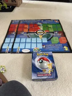 Original 1999 Pokemon Trading Card Game Starter Game Box Mats and Cards 742818060820 - Image 1
