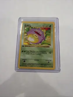 1st Edition Shadowless Koffing 51/102 Base Set Rare Vintage Pokemon Card - Image 1