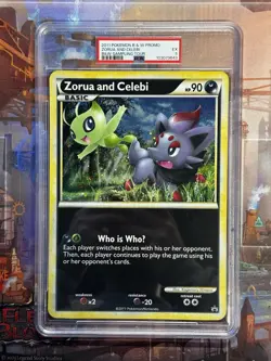 Pokemon Zorua and Celebi Black and White Tour Promo Jumbo Card PSA 5 - Image 1