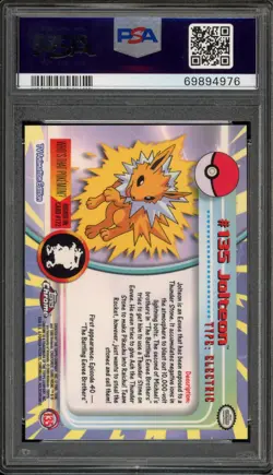Pokemon Topps Chrome Jolteon #135 PSA 10 Gem Mint - Image 2