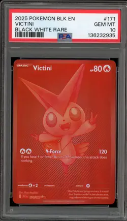 Pokemon Victini Black Bolt Black White Rare #171 PSA 10 Gem Mint - Image 1