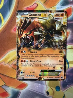 Groudon EX 54/108 Dark Explorers Holo Rare Pokemon - Image 1