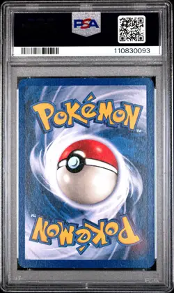 1999 Pokemon PSA 7 NM BASE SET Basic NINETALES Black Flame Holo 12/102 Rare - Image 2