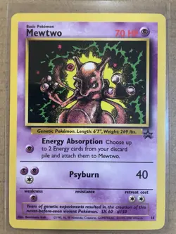 Pokemon TCG Mewtwo 14 Black Star Promo Card - Image 1