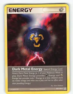 DARK METAL ENERGY 97/110 UNCOMMON HOLON PHANTOMS POKEMON MP - Image 2