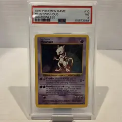 1999 POKEMON BASE SET SHADOWLESS #10 MEWTWO-HOLO PSA 3 - Image 1