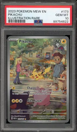 Pokemon Pikachu 151 MEW EN Illustration Rare #173 PSA 10 Gem Mint - Image 1
