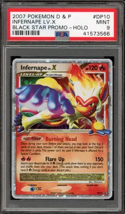 Pokemon Infernape Lv.X Black Star Holo Promo DP10 PSA 9 Mint - Image 1
